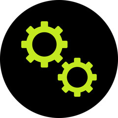 Gears single vector illustration icon