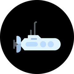 Submarine single vector illustration icon