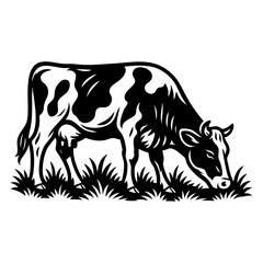 Obraz premium cow grazing in meadow