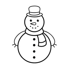 snowman on a white background