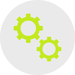 Gears single vector illustration icon