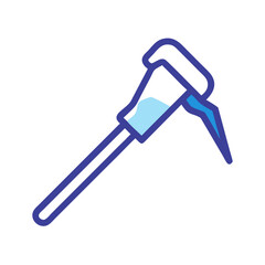 Stylish waterpick icon for dental health product designs