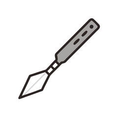 Scalpel Illustration on Black Background - Medical Tool Vector