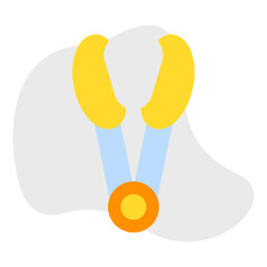 Fototapeta premium Tongs single vector illustration icon