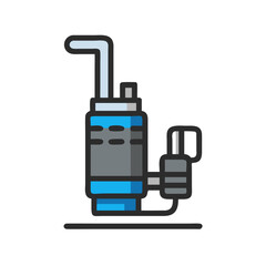 Obraz premium Submersible Water Pump Illustration Icon on Black Background
