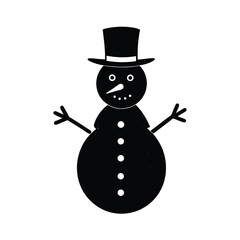 snowman with a broom