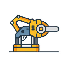 Industrial Robotic Arm - Automated Manufacturing Equipment Icon