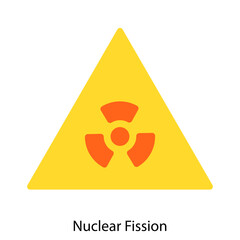 Nuclear Fission single vector illustration icon