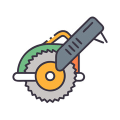 Iconic Circular Saw Illustration for Crafts and Home Improvement