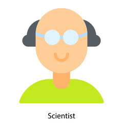 Scientist single vector illustration icon