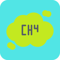 Methane single vector illustration icon