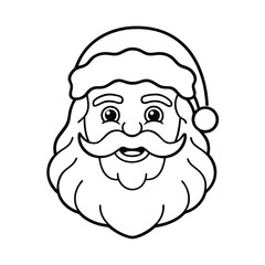 Fototapeta premium santa claus line art