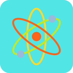Atoms single vector illustration icon
