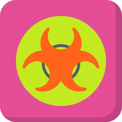 Biohazard single vector illustration icon
