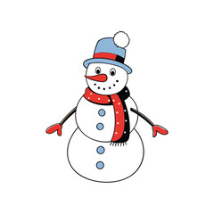 snowman on white background