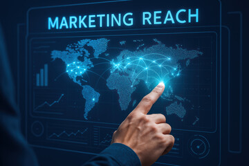 A business strategy is illustrated by the decision to expand marketing reach globally using advanced digital connectivity and data analytics for growth