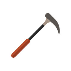 Vector Illustration of a Brick Hammer on Black Background
