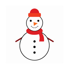 snowman on white background