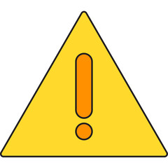 Warning Sign single vector illustration icon