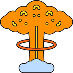 Atomic Bomb single vector illustration icon