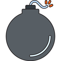 Bomb single vector illustration icon