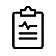 Health Report on Medical Clipboard Icon Design