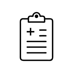 Health Report on Medical Clipboard Icon Design