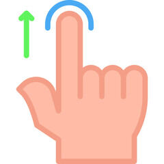 Drag Up single vector illustration icon