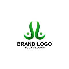 eco friendly logo design green vector