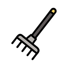 Iconic Cleaning Tool: A Simple Mop Illustration on Black