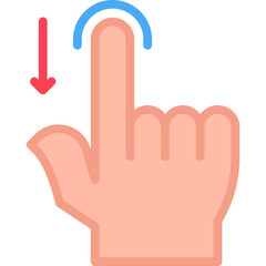 Drag Down single vector illustration icon