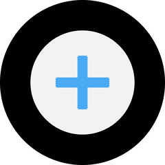 Plus single vector illustration icon