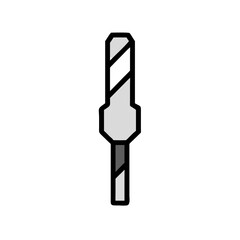 Abstract drill bit vector on a solid background