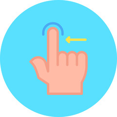 Drag Left single vector illustration icon