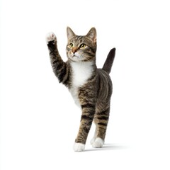 Obraz premium Red push pin close up studio shot on white background