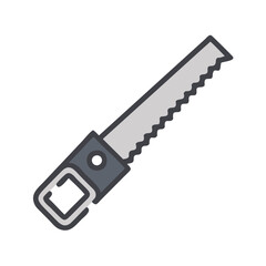 Handsaw Vector Illustration: Woodworking Tool for Carpentry Projects