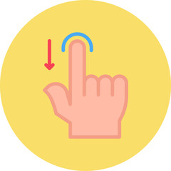 Drag Down single vector illustration icon