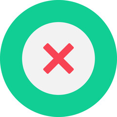 Fototapeta premium Close single vector illustration icon