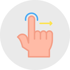 Drag Right single vector illustration icon