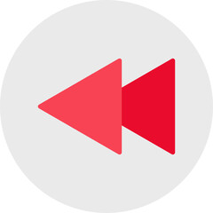 Fast Rewind single vector illustration icon
