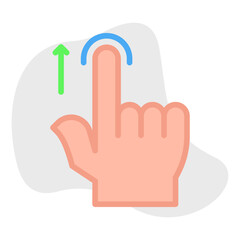 Drag Up single vector illustration icon
