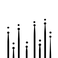 black and white matches on white background