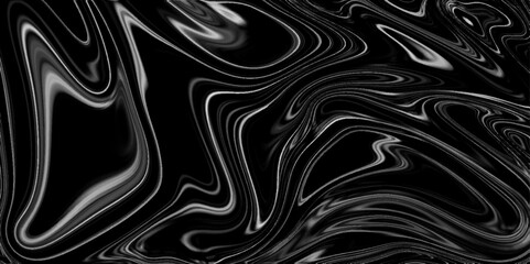 Glossy swirl pattern with metallic flowing lines, high-contrast luxury vector design for modern, futuristic, or artistic use. Elegant abstract black and silver liquid marble background.
