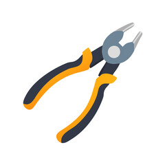 Obraz premium Pliers with Black and Yellow Handle on Black