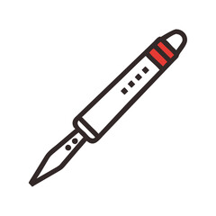 Modern Vector Soldering Iron Illustration on Black Background