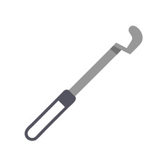 Metal sheet bending tool icon on black background