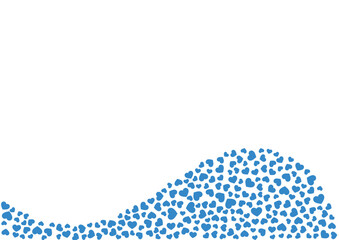 ハート柄の背景 青系の単色 ハート