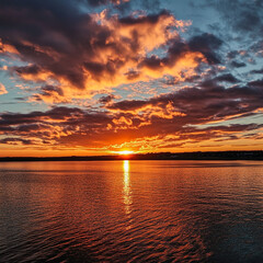 Fototapeta premium sunset on the sea