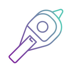 Ping Pong Paddle Vector Icon with Gradient Color