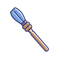 Stylized Oar Vector Illustration on Black Background Image